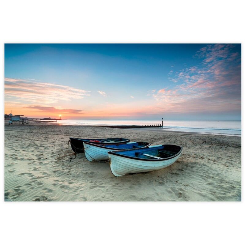 

Lienzo de barco de madera azul de 120x80 cm