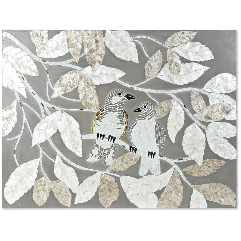 

Lienzo DKD Home Decor Cristal Hojas Madera MDF (90 x 4 x 70 cm)