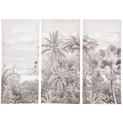 Lienzo infantil Bota Madera - blanco y negro - 67 -5x50 cm - Atmosphera créateur d'intérieur