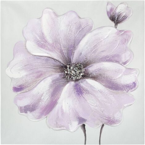 Lienzo pintado Flores 48x48cm - Atmosphera créateur d'intérieur