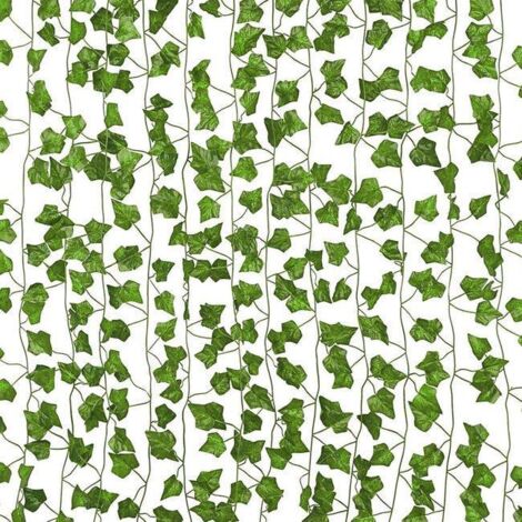 Lierre Artificielle Plantes Guirlande Vigne 12 Pcs 2.4m Exterieur Décoration Pour Célébration, Mariage