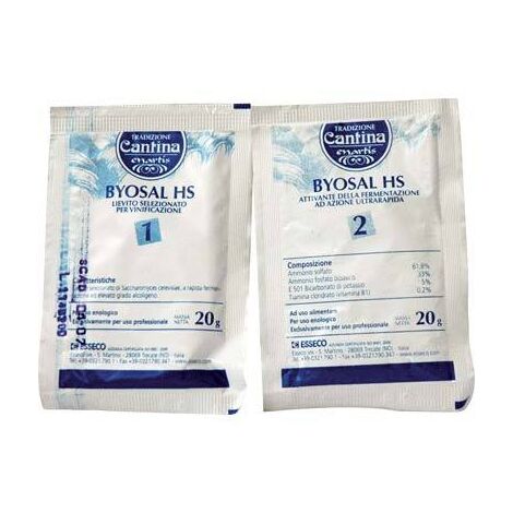 Lievito enologico + attivante byosal hs esseco gr 20+20 (10 pezzi) Esseco