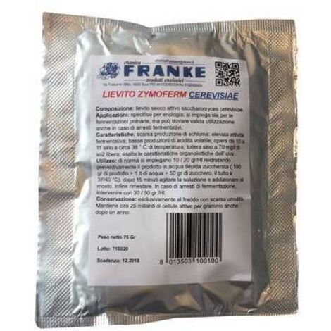 LIEVITO ENOLOGICO ZYMOFERM CEREVISIAE FRANKE
