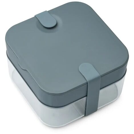 Liewood Bento Box, Lunchbox, Brotdosen - Amandine, Farbe: Meeresblau / Walblau