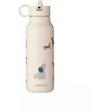Liewood Kinder Wasserflasche, Trinkflasche Falk 350 ml - Recycelter Edelstahl, Isoliert, Auslaufsicher, Farbe: Alle zusammen / Sandfarben