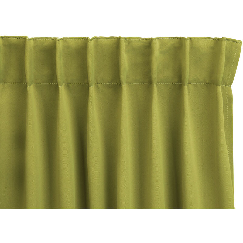 

1x cortina opaca Térmicas con Ganchos, 1x cortina Verde 150x 250cm, 100% Poliéster - Lifa Living