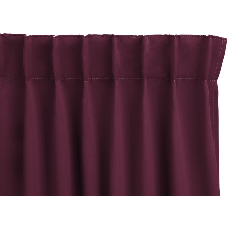 

LIFA LIVING 1x cortina opaca Térmicas con Ganchos, 1x cortina Vino Rojo, 150x250cm, 100% Poliéster