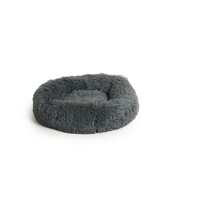 

Cama para gatos, Cama redondo para perros , Cama redonda esponjoso con gránulos, Color gris antracita, Tamaño M Ø 50cm. - Lifa Living