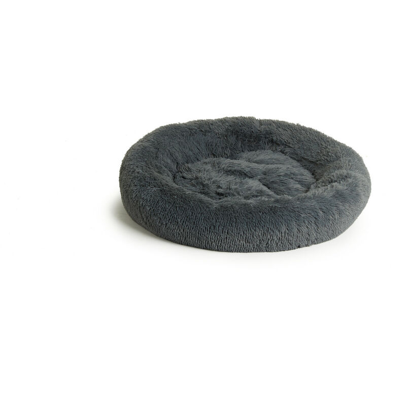 

Cama para gatos, Cama redondo para perros , Cama redonda esponjoso con gránulos, Color gris antracita, Tamaño XL Ø 90cm. - Lifa Living