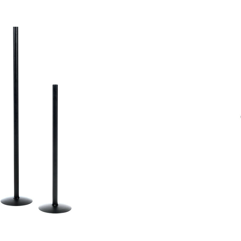 

LIFA LIVING Candelabro de Metal, Candelabro Negro para Velas de Pilar, Portavelas Vintage set de 2 candelabro para sala y comedor 52 & 74 cm