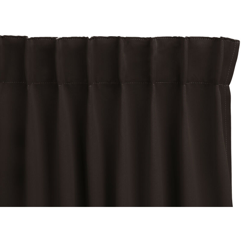 

1x cortina opaca Térmicas con Ganchos, 1x cortina Marrón, 150x250cm, 100% Poliéster - Lifa Living