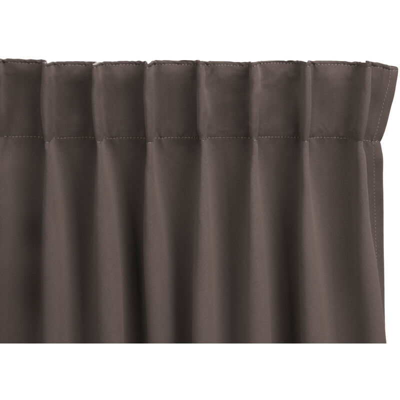 

1x cortina opaca Térmicas con Ganchos, 1x cortina Taupe, 100% Poliéster - Lifa Living