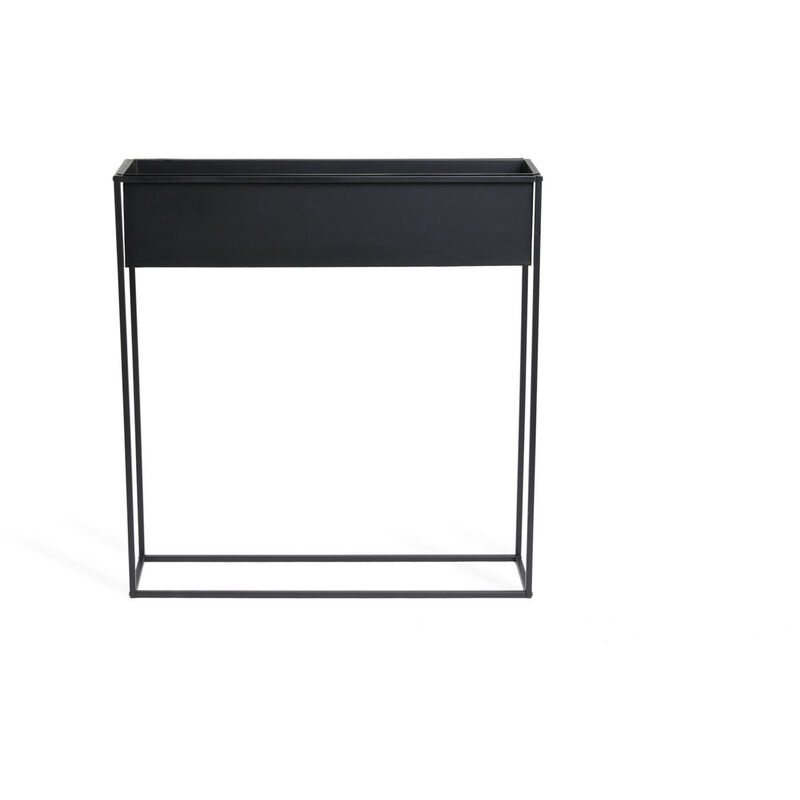 

LIFA LIVING Jardinera de Metal Negro, Jardinera para Balcón y Terraza , Macetero Industrial Metal para interior y exterior Tamaño Alto 80 x 20 x 85 cm