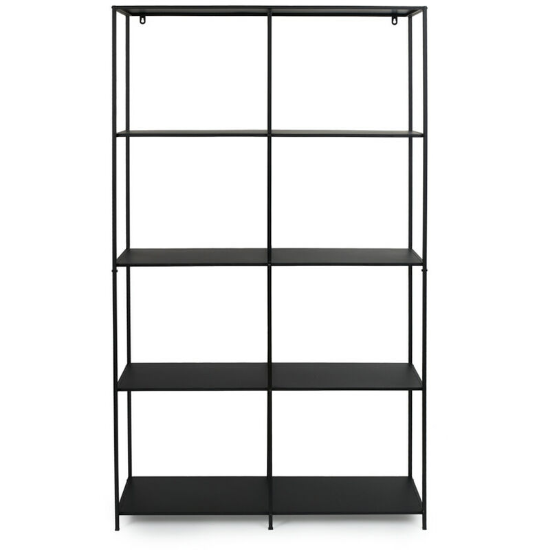 

LIFA LIVING Librería de pared de metal para interiores, vitrina de diseño con 8 estantes abiertos, estantería vertical para libros, plantas, fotos y