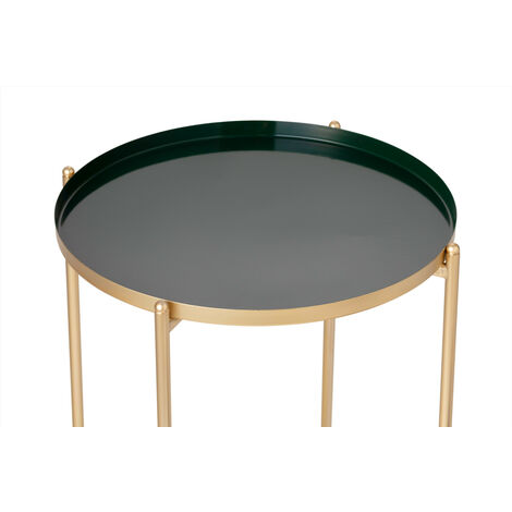 LIFA LIVING Table basse salon design moderne , table basse en métal doré de style scandinave , table basse décorative pour la cuisine et le salon