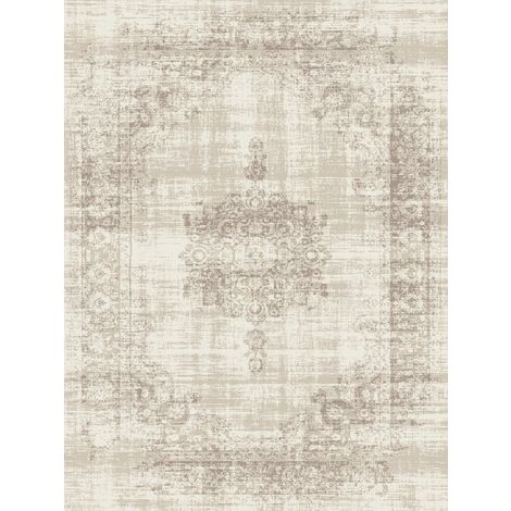 Lifa Living Vintage Teppich Vintage Muster Wohnzimmer Schlafzimmer Creme 80 X 150cm