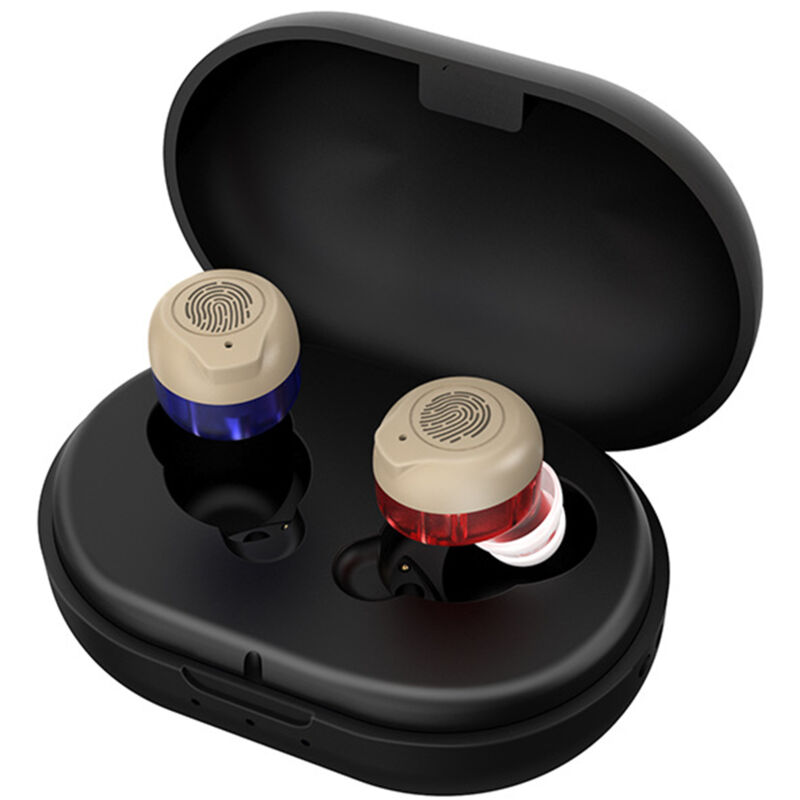 Lifcausal - Aide auditive magnétique rechargeable, réduction intelligente du bruit, haut-parleur pour personnes âgées, avec boîtier de chargement