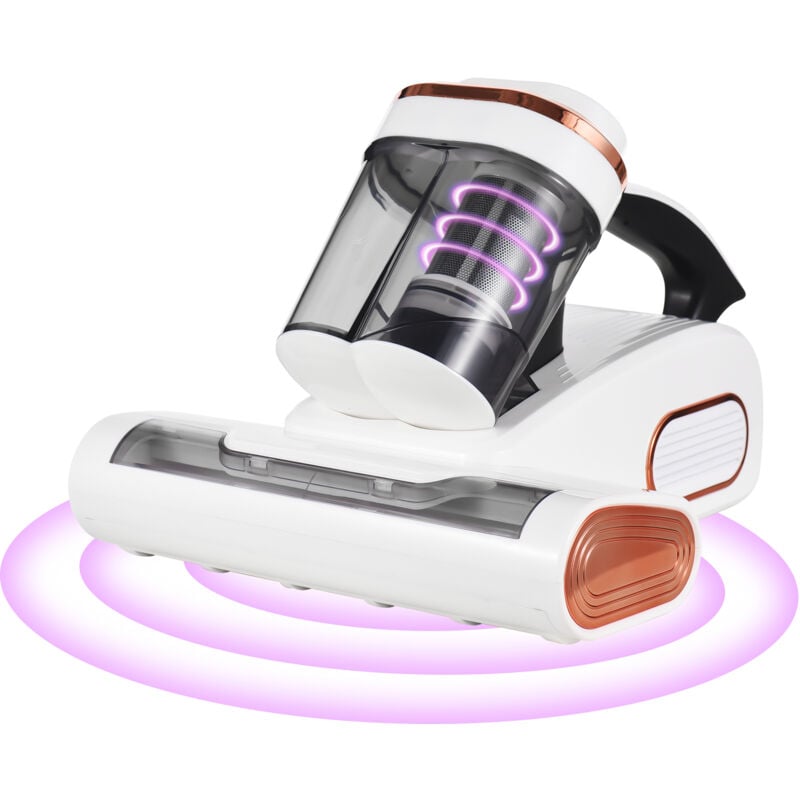 Lifcausal - Aspirateur de lit, aspirateur de matelas avec lumière violette, aspiration de 8,5 kPa, filtre hepa, affichage led, aspirateur en