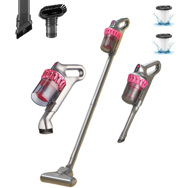 Lifcausal - Aspirateur sans fil, puissant aspirateur balai de 20 kPa avec 3 modes d'aspiration, autonomie de 30 minutes, aspirateurs légers et
