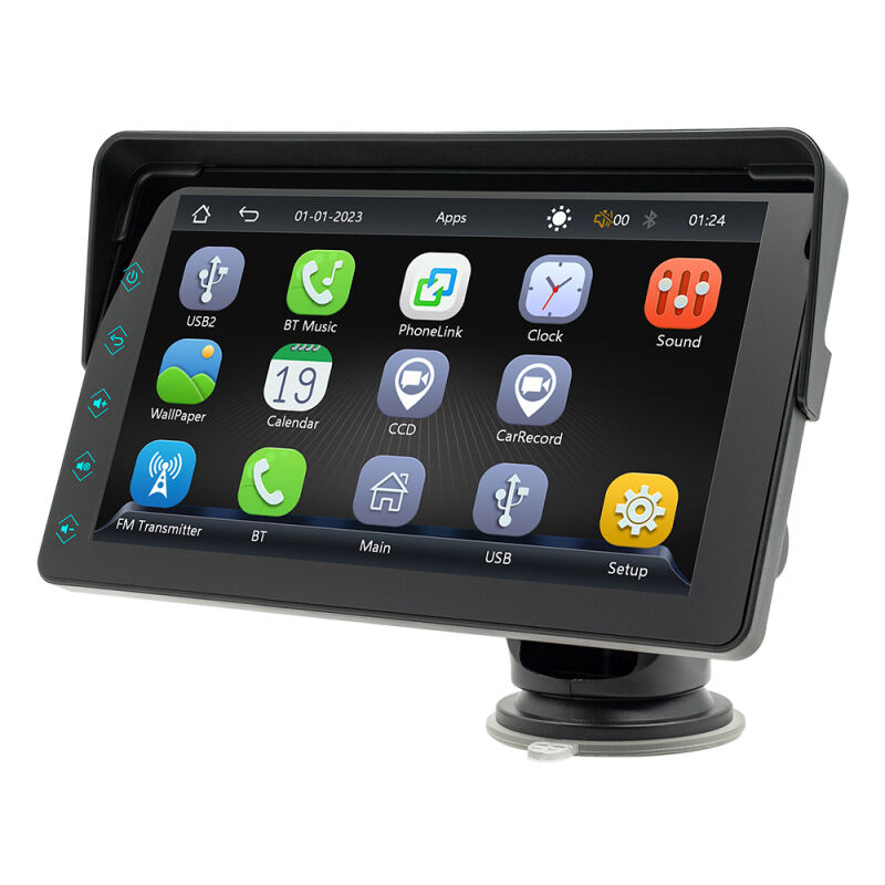 Lifcausal - Autoradio tactile 7 pouces avec lecteur MP5 Bluetooth, intégration CarPlay et Android Auto, émetteur FM/sortie AUX/miroitage d'écran