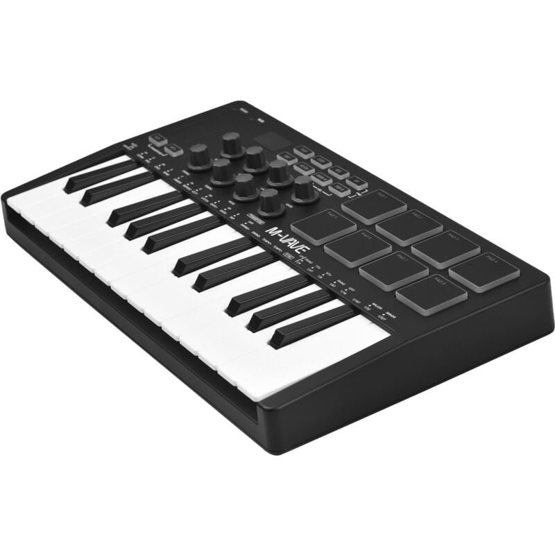 Lifcausal - Clavier de contrôle midi m-vave 25 touches Mini clavier usb portable Contrôleur midi avec 25 touches sensibles à la vélocité 8 pads