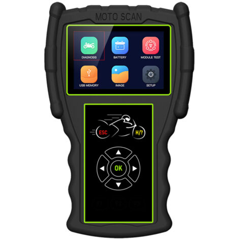 LIFCAUSAL Diagnostiqueur Moto JDiag M100 PRO Outil de Diagnostic Double Système Multilingue Lecture des Infos Système, Flux de Données, Codes Défaut, Effacement des Codes Erreur