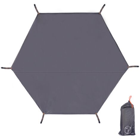LIFCAUSAL Dicke, wasserdichte Campingplane – Strapazierfähige Picknickdecke, multifunktionale sechseckige Bodenschutzmatte für Wandern, Reisen und Trekking