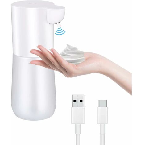 LIFCAUSAL Distributeur automatique de savon, 600 ml, avec chargeur USB, IPX5 distributeur automatique de savon étanche pour cuisines et salles de bains