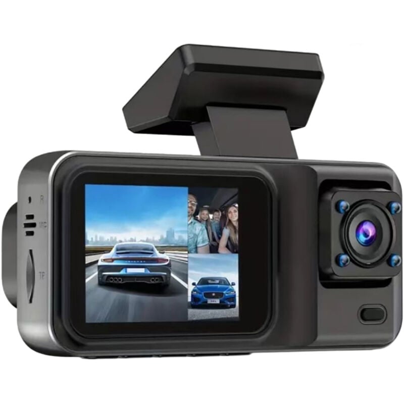 Enregistreur de conduite dvr 1080P, caméras avant et arrière, avec écran ips de 2 pouces prenant en charge un grand angle de 170° - Lifcausal