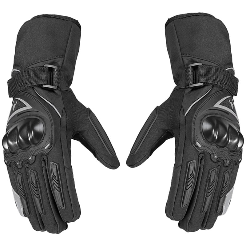 Lifcausal - Gants de moto d'hiver Gants de moto imperméables pour temps froid Gants de conduite chauds avec bande réfléchissante
