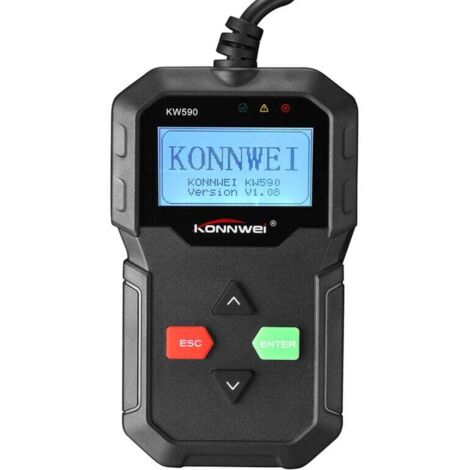 LIFCAUSAL KW590 Professioneller OBD2-Scanner, automatischer Codeleser mit CAN-Diagnosetool, vollständigen EOBD/OBD2-Funktionen und universeller Motorkontrollleuchte-Erkennung für Fahrzeuge nach 1996