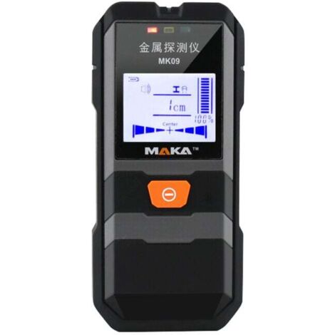 LIFCAUSAL MAKA MK09 Infrarot-Metalldetektor mit hintergrundbeleuchtetem LCD-Display, hochpräziser Ortungsgerät für Stahldraht, Kupferrohr und Wandscanner mit Tiefenverfolgung