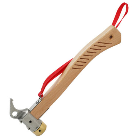 LIFCAUSAL Marteau Multifonction Portable pour Camping Double Usage avec Manche Bois et Tête Métallique pour Piquets de Tente Extérieure