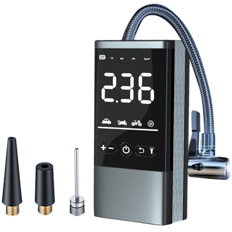 Lifcausal - Pompe à air multifonctionnelle sans fil pour voiture, rechargeable par usb, affichage numérique, gonfleur de pneus, compresseur d'air