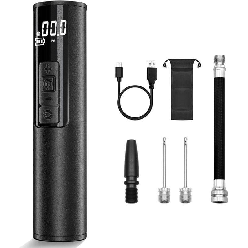 LIFCAUSAL Pompe à ballon électrique, pompe à ballon intelligente avec manomètre précis et écran d'affichage LCD, pompe à ballon automatique avec sac
