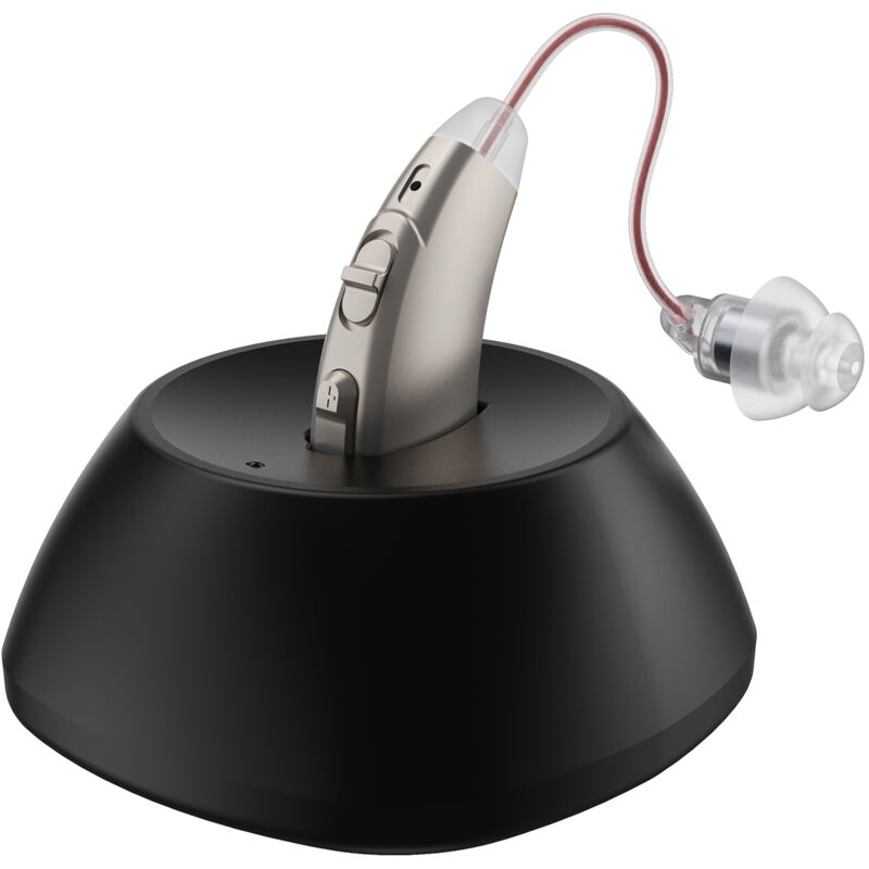 LIFCAUSAL Prothèse auditive magnétique rechargeable légère Z-108 avec station de charge pour oreille gauche et droite