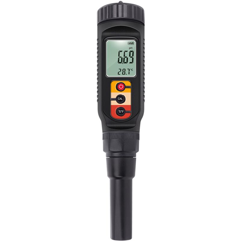 Lifcausal - Testeur de pH alimentaire 0,00 14,00 pH Testeur de pH professionnel Capteur de haute précision Analyseur d'acidité du sol pour la mise en