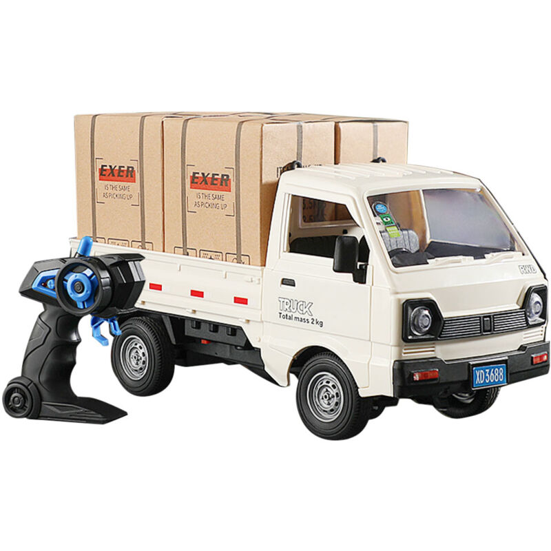 LIFCAUSAL Voiture de transport télécommandée 1/16 2,4 GHz Véhicule pulvérisateur télécommandé Camion télécommandé pour enfants adultes - Compartiment