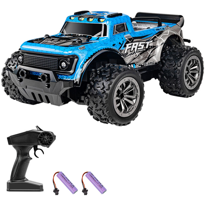 Lifcausal - Voiture télécommandée 2,4 GHz 1/20 tout-terrain, camion court télécommandé 25 km/h, voiture tout-terrain à grande vitesse avec lumière