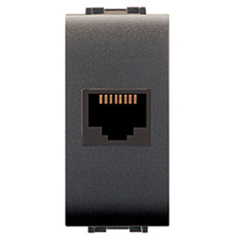 LIFE ART. 4083 PRESA TELEF. RJ45 PLUG 8/8 NERO. Prezzo per 1 pezzo.