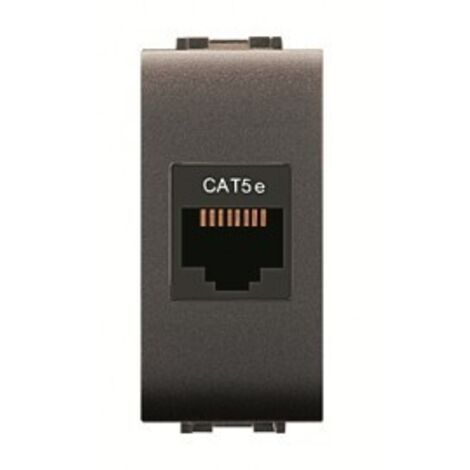 LIFE ART.4083 PRESA TELEF. RJ45 PLUG 8/8 NERO ELETTROCANALI PZ 6,0
