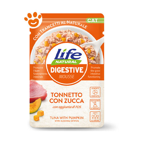 Life Cat in Busta 70gr Digestive Tonnetto con Zucca