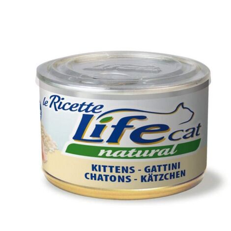 Life Cat Natural "Le Ricette" Kitten Pollo  - Life Cat Natural "Le Ricette" Kitten Pollo - Lattina Da 150 Gr
