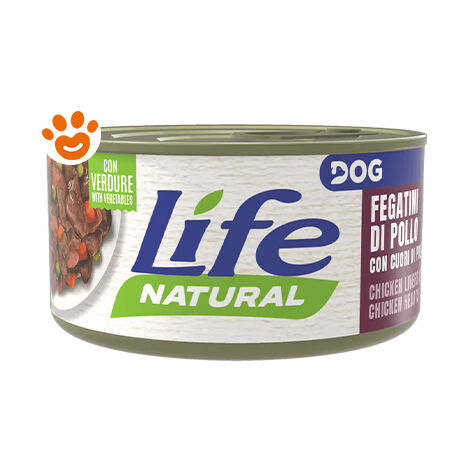Life Dog Natural Fegatini di Pollo  - Life Dog Natural Fegatini di Pollo - Lattina Da 90 Gr