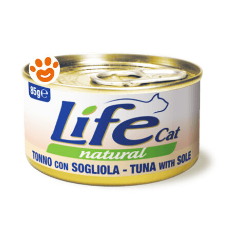 Life Gatto, Natural Lattina 85gr - Tonno e Sogliola