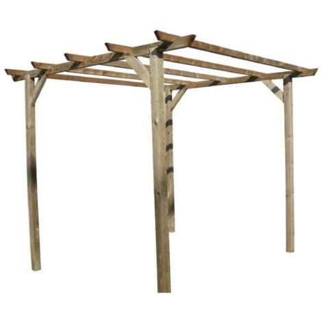 Life in Garden Pergola en bois de pin 3x3xh2,5 m gazebo pour l'ame'nagement d'espaces exte'rieurs et de jardins