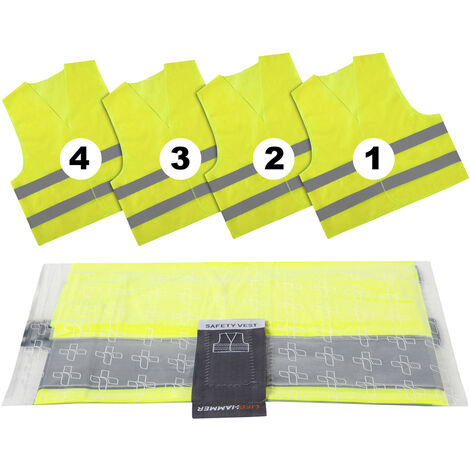 LifeHammer 10474 SAFETY VEST ULTRA Warnweste  Erwachsene  EN 20471  ISO 20471 4 St.