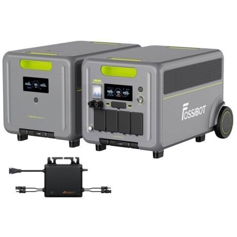 LiFePO4 5222Wh 7200W Generateur Electrique,FOSSiBOT F7200 Centrale Électrique +FB5222 Batterie+Microonduleur,Maison/Urgence/RV/UPS