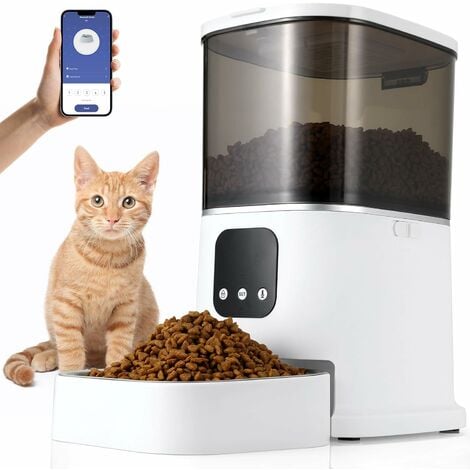 Petcute - Distributeur automatique de croquettes pour chat - 6 repas