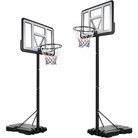LIFURUN Canestro Basket, Altezza Regolabile 230cm-304cm, Canestro da Basket  e Supporto, Canestro da Basket per